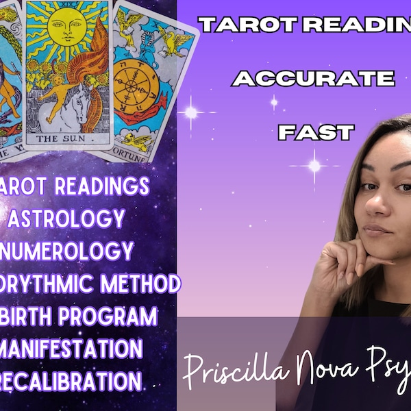 custom Tarot Reading same day Love Career & Money Tarot reading Priscilla Nova tarot deck tarot cards twin flame algorythm method