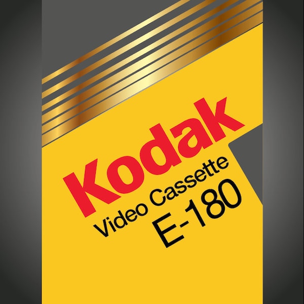 Vintage Kodak VHS Tape Poster | Retro Video Nostalgia | 80s 90s Vibes | Vintage-Inspired Print | Home Decor Gift Idea