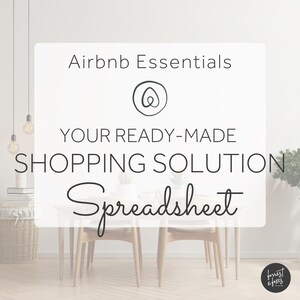 Airbnb Inventory Sheet | Airbnb Spreadsheet | Google Sheets | Airbnb Start Up Supplies Shopping List for Airbnb Hosts in CANADA
