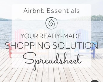Airbnb Essentials Shopping List: Canadian Hosts, Click-to-Buy Spreadsheet (Digital Download)