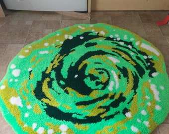 Rick and Morty hand Tufted custom rug