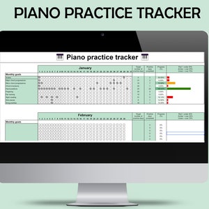 Pianooefenroutine | Ideeën voor pianooefeningen | Voortgangsdagboek piano | Cadeau-pianist | Pianooefendagboek