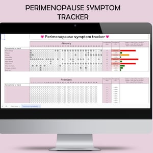 Perimenopause symptom tracker | Perimenopause diary | Menopause | Hot Flash | Brain Fog | Insomnia | Mood Swing | Perimeonpause Journal