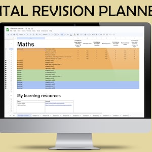 GCSE Revision Shedule Planner | GCSE Revision Timetable Template | Exam Revision Planner | A Level Revision Diary | GED | (Digital download)