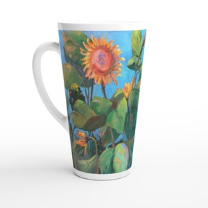 11oz Sunflowers Art Latte Mug for Gift, Art Kitchenware F161