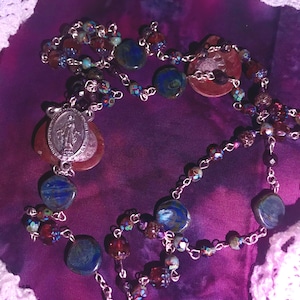 Notre Dame Sous Terre, Our Lady of The Underworld OOAK Handmade Black Madonna Rosary