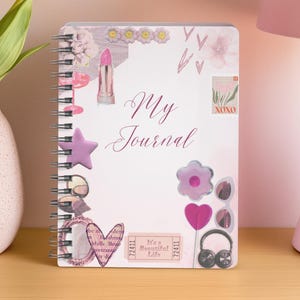 Charming Spiral Notebook - My Journal Design, Cute Journal, Gift for Her, Floral Stationery, Inspirational Diary, Self-Care Journal