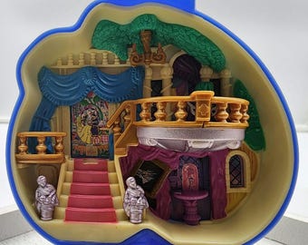 Vintage 1995 Disney Beauty and the Beast Polly Pocket Compact by Bluebird – No Figure, Minor Discoloration
