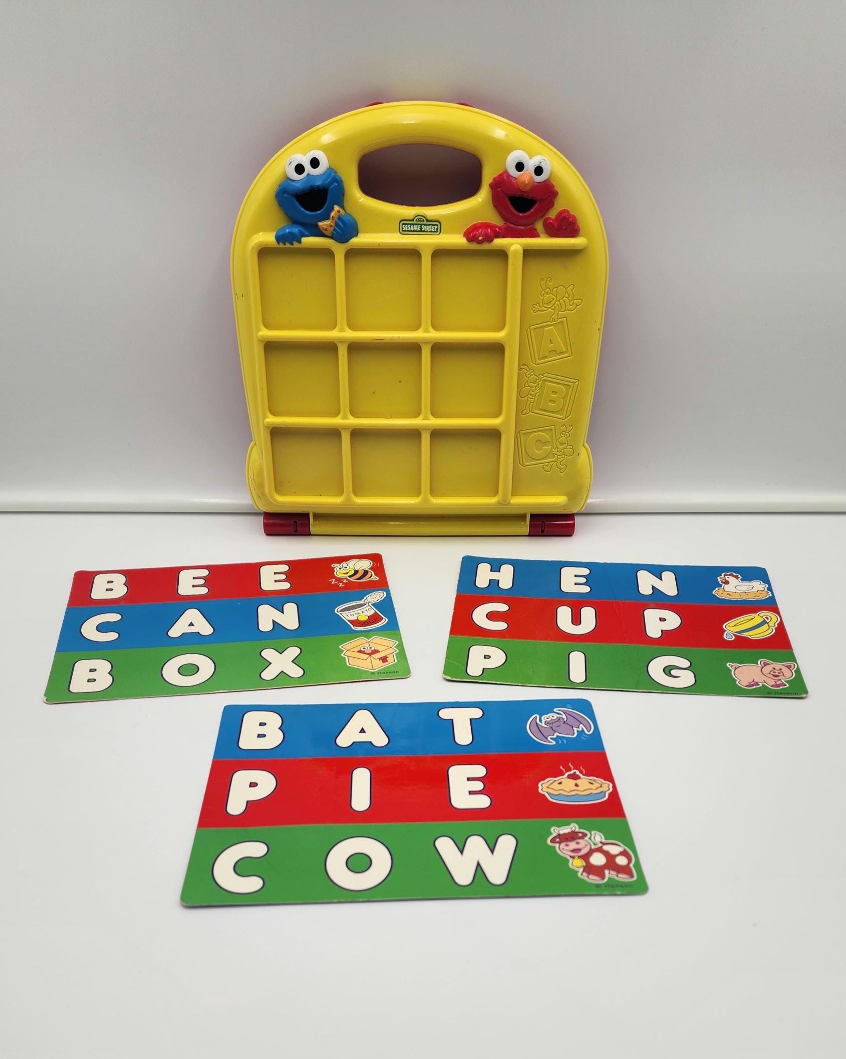 Elmo Desk Vintage 1999 Sesame Street Tyco Tub ABC Desk - Elmo & Cookie Monster ...
