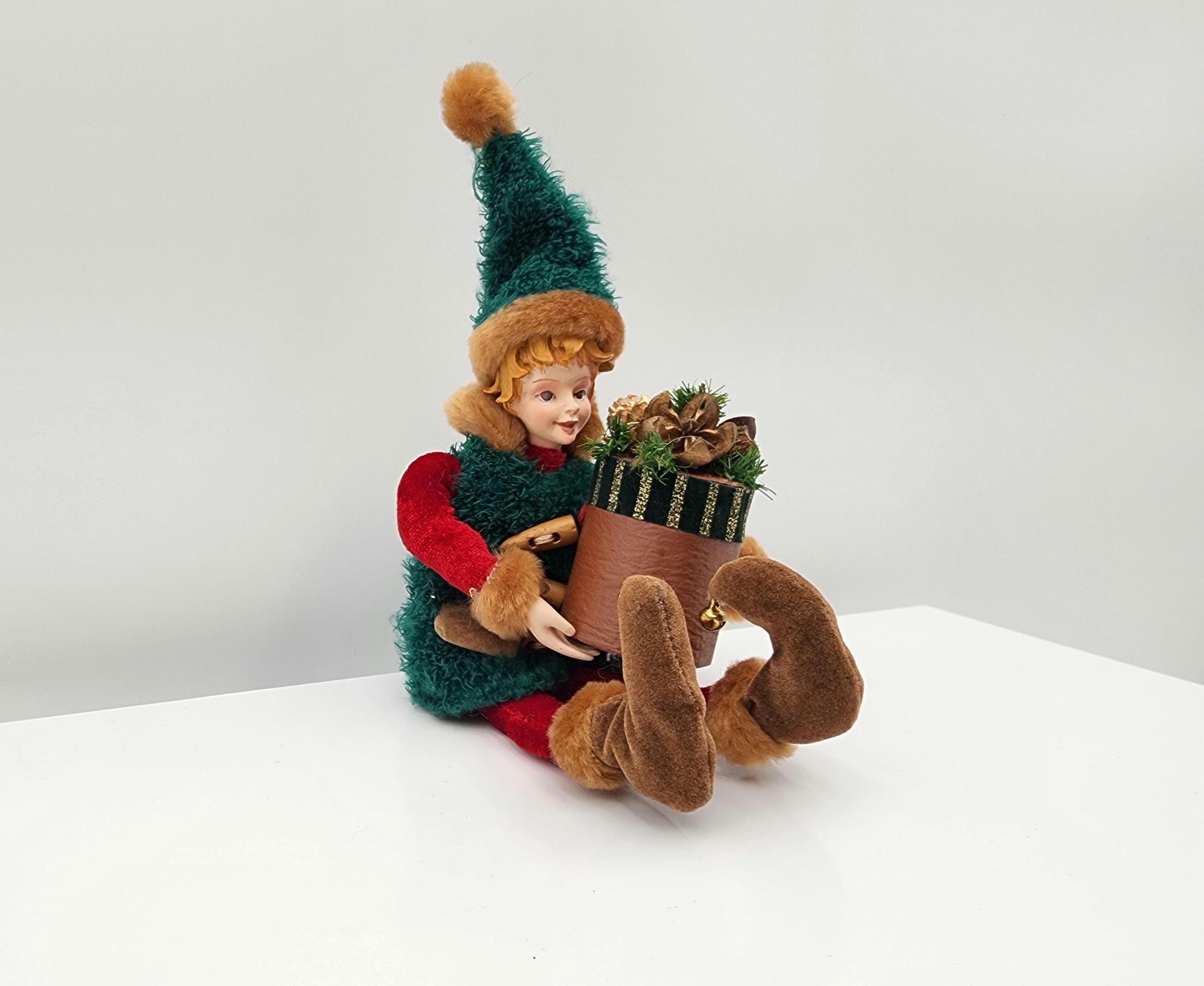 Poseable Christmas Elf Figurine – Vintage Winward Holidays Decor