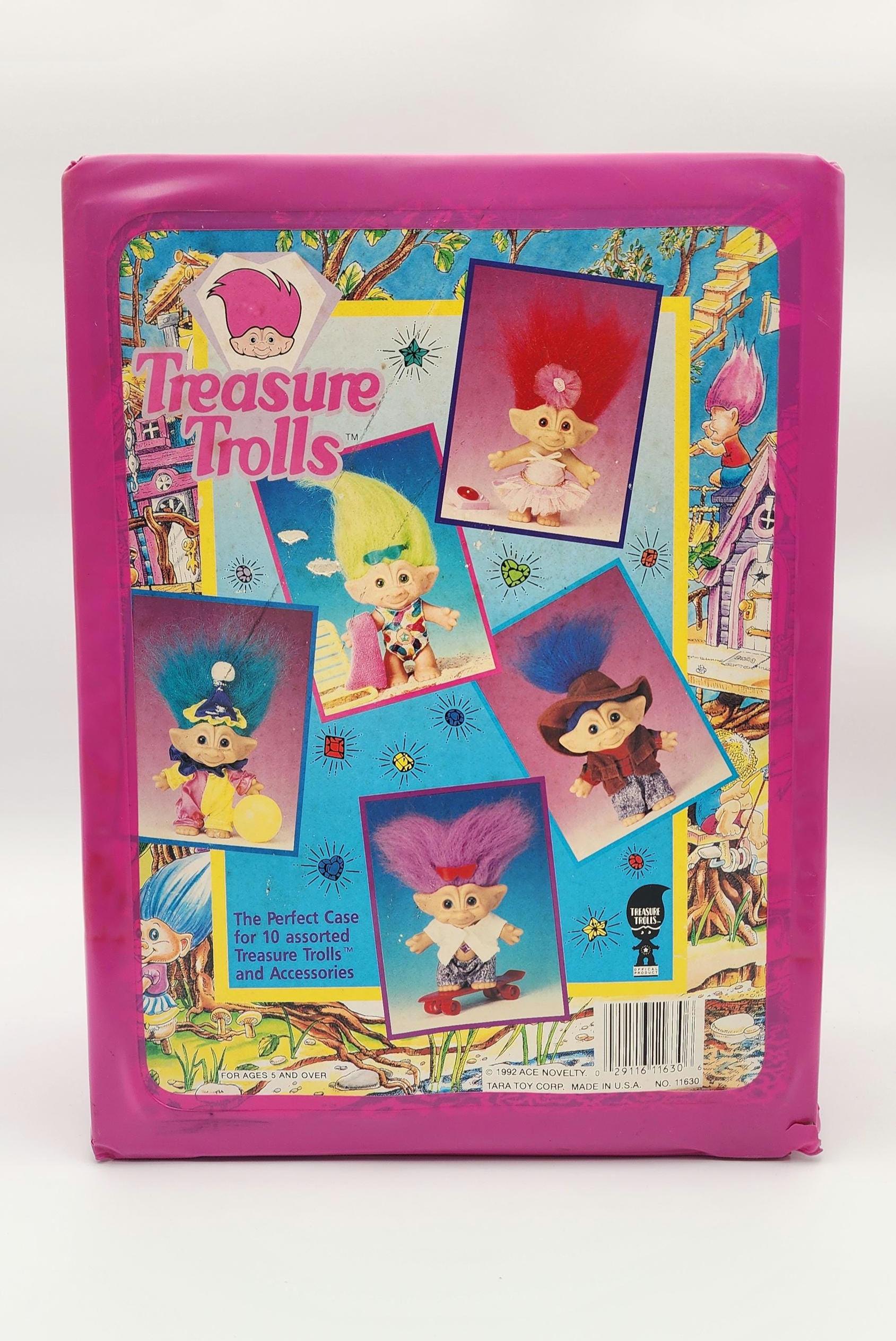 Trolls Storage Vintage 1996 Treasure Troll Storage Case – Large 13” Troll Carrying ...