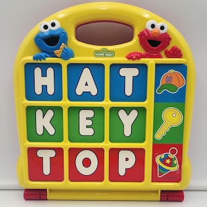 Vintage 1999 Sesame Street Tyco Tub ABC Desk - Elmo & Cookie Monster Learning Toy