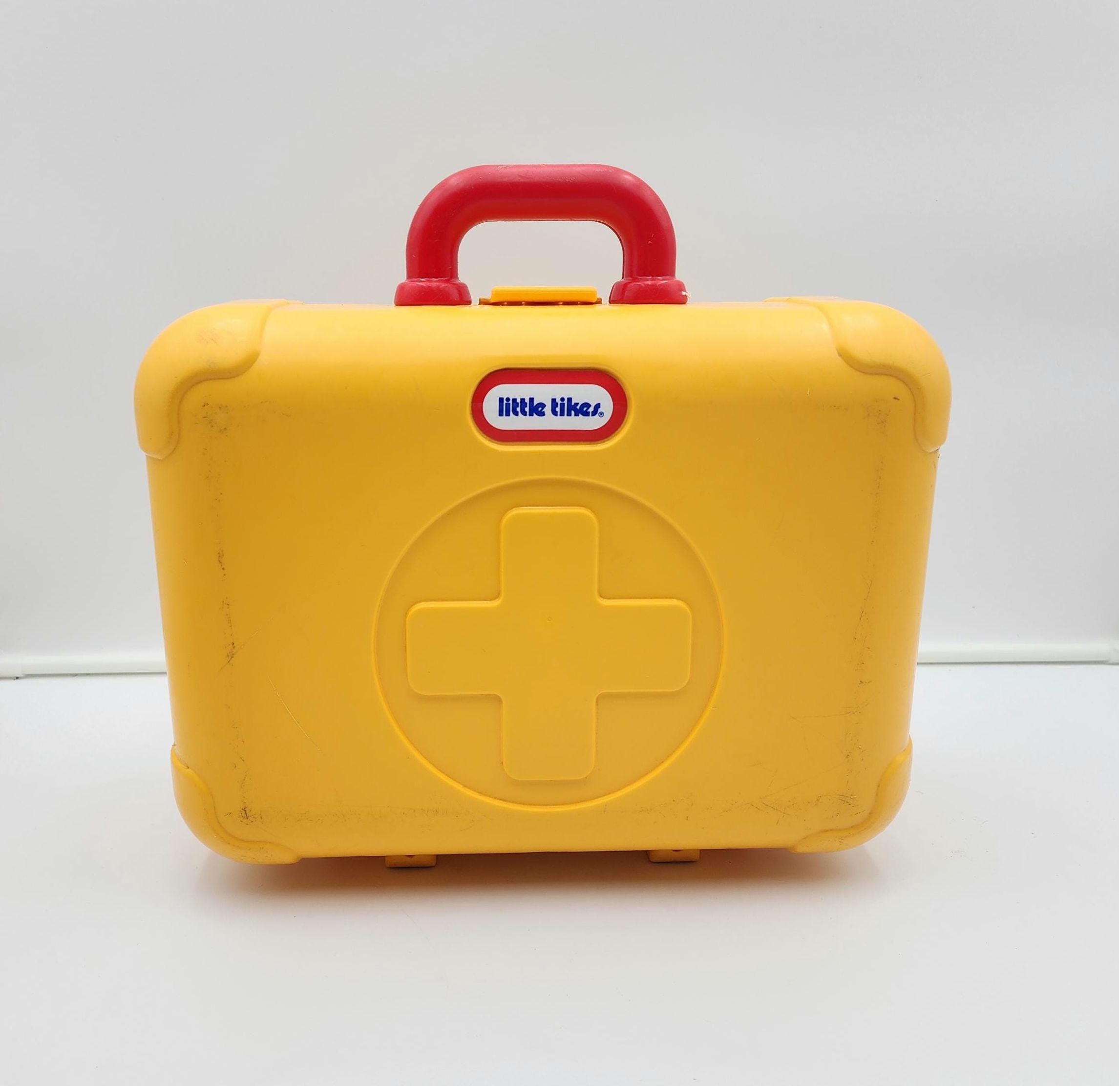 Vintage 1980s Little Tikes Doctor Medical Kit - Yellow Case