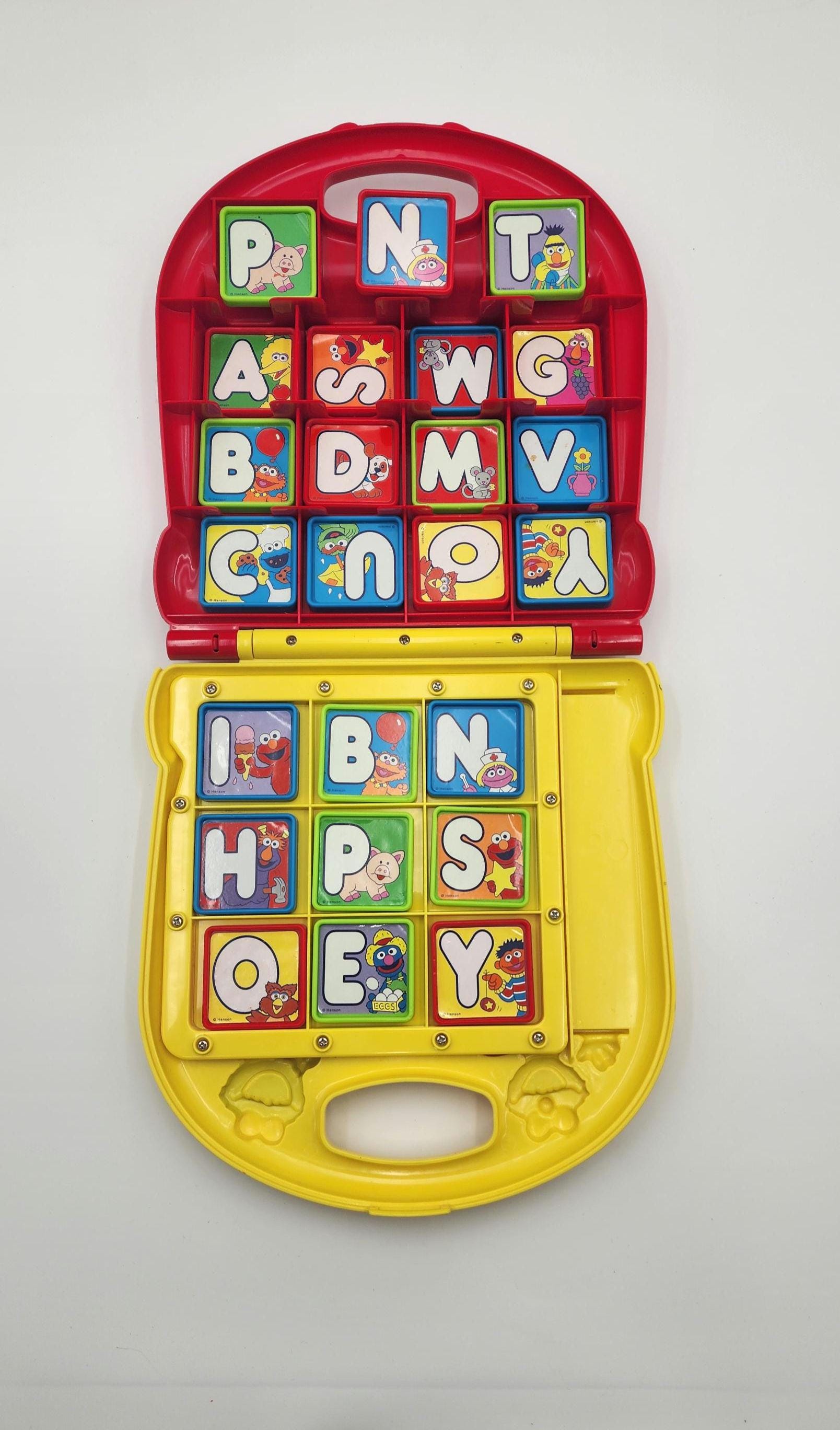 Elmo Desk Vintage 1999 Sesame Street Tyco Tub ABC Desk - Elmo & Cookie Monster ...