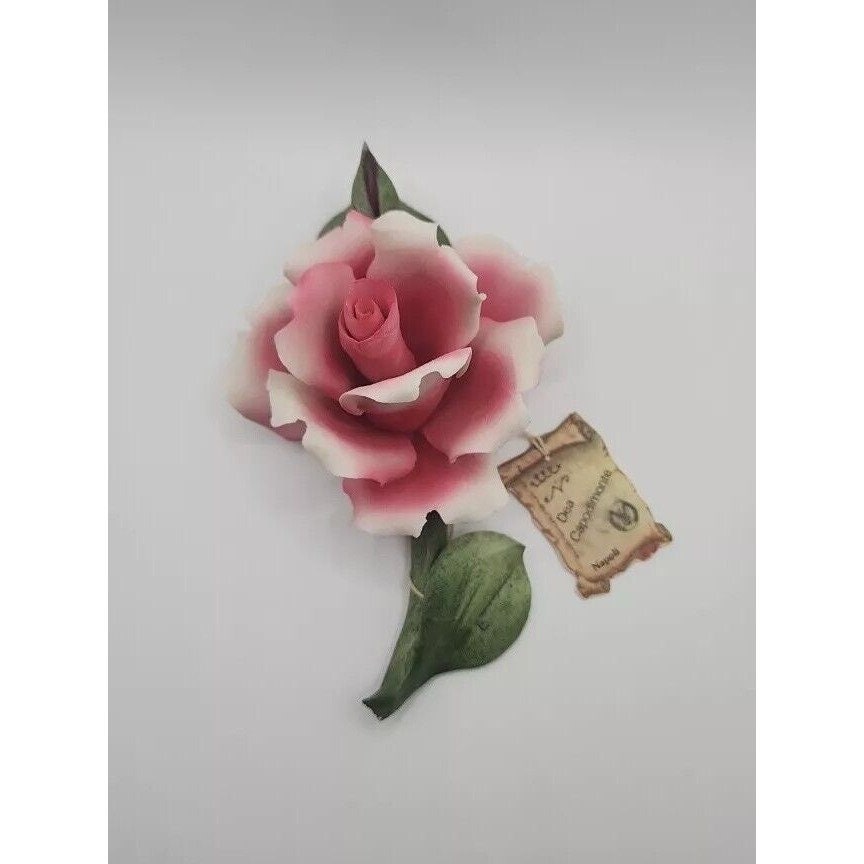 DEA CAPODIMONTE Napoli Porcelain Flower Hand Made in Italy  display picture 2