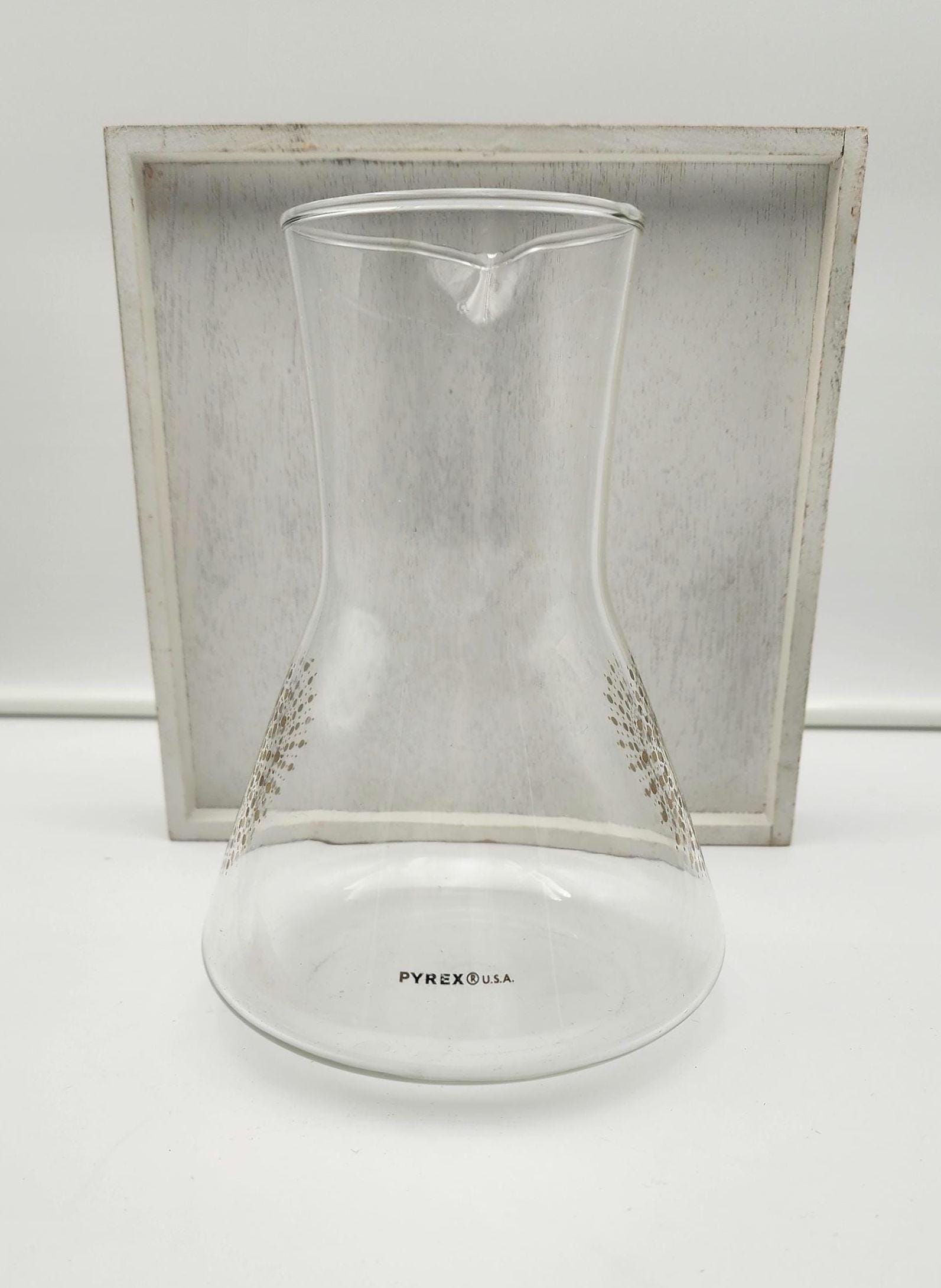 Vintage Pyrex Atomic Sun Yellow Starburst Glass Carafe Juice