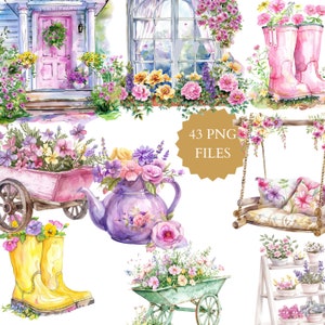 Lentetijd, lentebloemen, lentebloei, lentecollectie, kleurrijke bloemen clipart, bloemen clipart voor uitnodigingen, lenteviering
