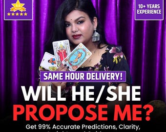 Love & Marriage Tarot Reading, Will They Propose? (Same Day, Digital Download)