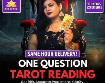 One Question, Honest Insight, Psychic Reading, Psychic Predictions, Tarot Readings, Honest Tarot Guidance (PDF) (Same Hour) Digital Download