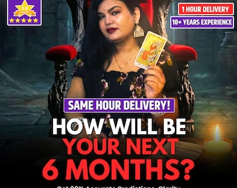 Next 6 Months Readings, Future Prediction 2026, (Same Hour) Future Tarot Reading, Digital Download