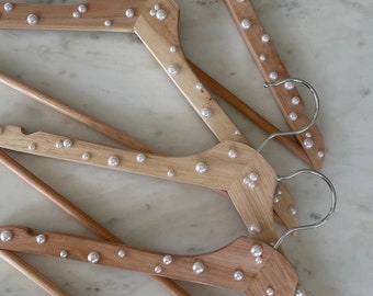 Wedding Hangers with Pearls