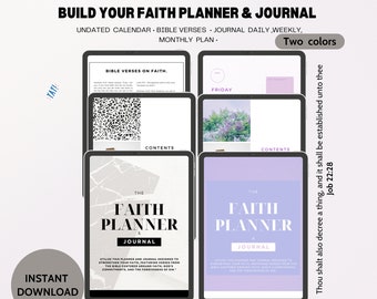 Faith Planner 2024, Undated Digital Planner, Faith Planner Goodnotes Planner, Bible Planner, Church Planner Faith Templates