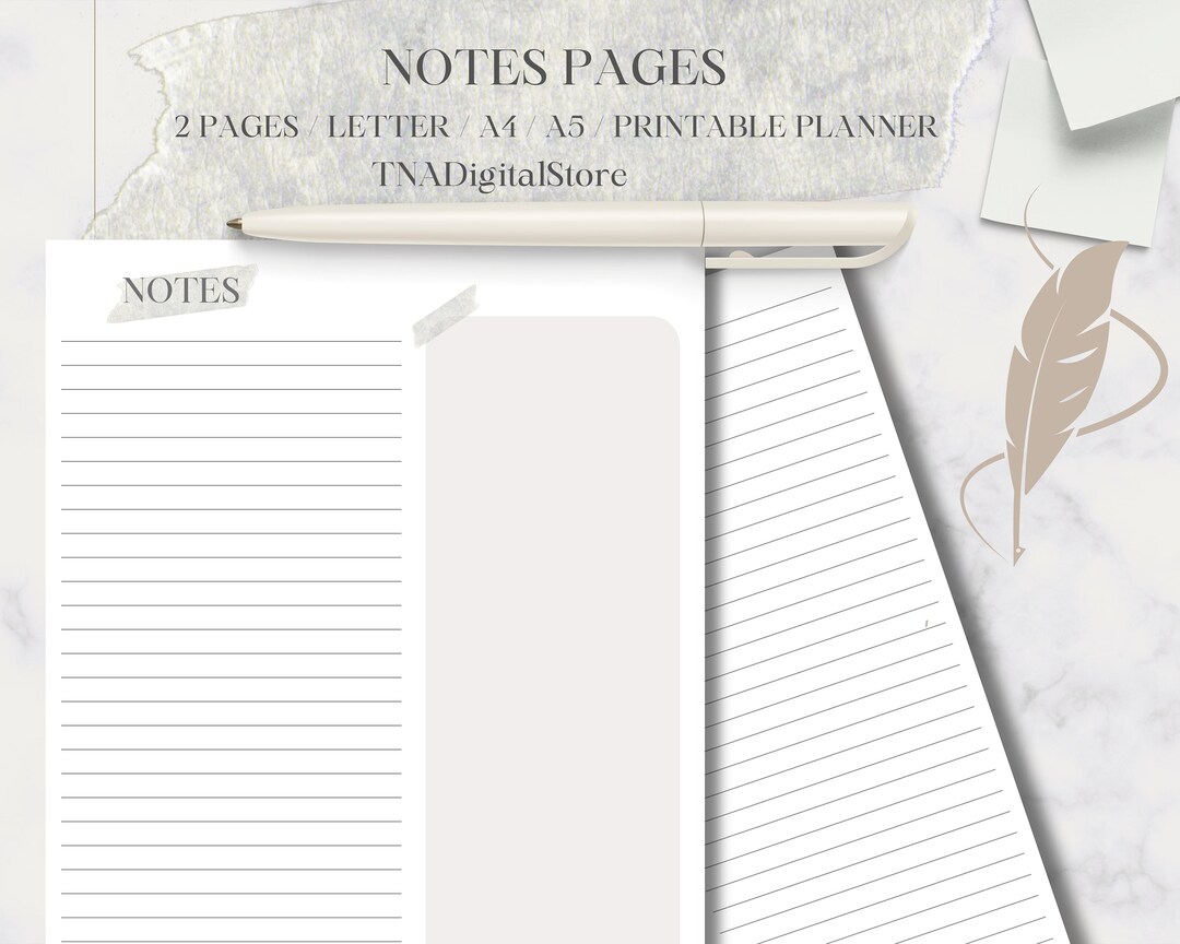 Printable Notes Page Notes Template Note Taking Writing Etsy Printable Notes Page Notes Template Note Taking Writing Etsy