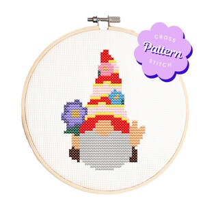 Gnome Cross Stitch Pattern PDF