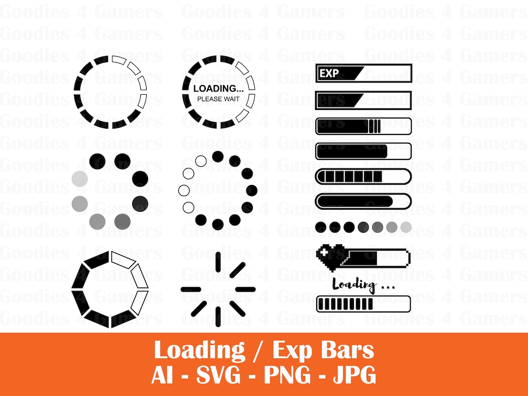 Loading Bar SVG Loading Svg Progress Bar Svg Exp Bar - Etsy