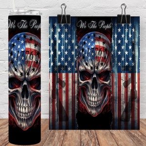 Patriotic Tumbler Wrap 20oz Sublimation Tumbler Designs 1776 We The People 9.3 x 8.2 Skinny Tumbler Wrap PNG Sublimation Designs Seamless