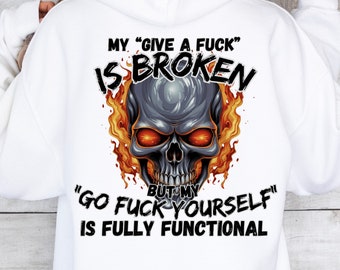 Funny Skeleton PNG: Irreverent Sarcastic Skull Design (Digital Download)
