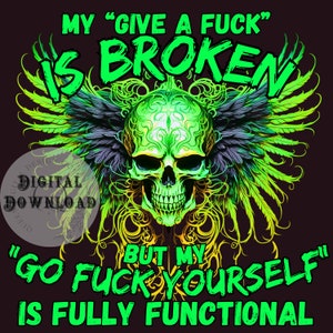 Funny Skeleton PNG: Irreverent Skull Sublimation Design (Digital Download) image 2
