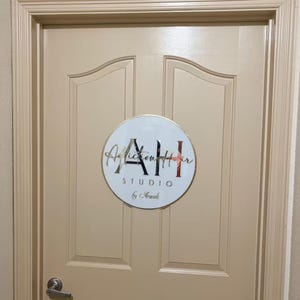 30cm, Door Sign, Custom Room Sign, Business sign, White Background Logo, Acrylic Busniness Logo, Business Door Sign, Business Logo
