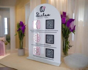Custom QR Code Business Sign, Social Media Display (A4)