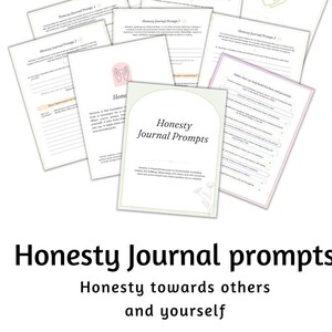 Honesty Journal Prompts, Digital, Printable, Instant access, Pretty Printables