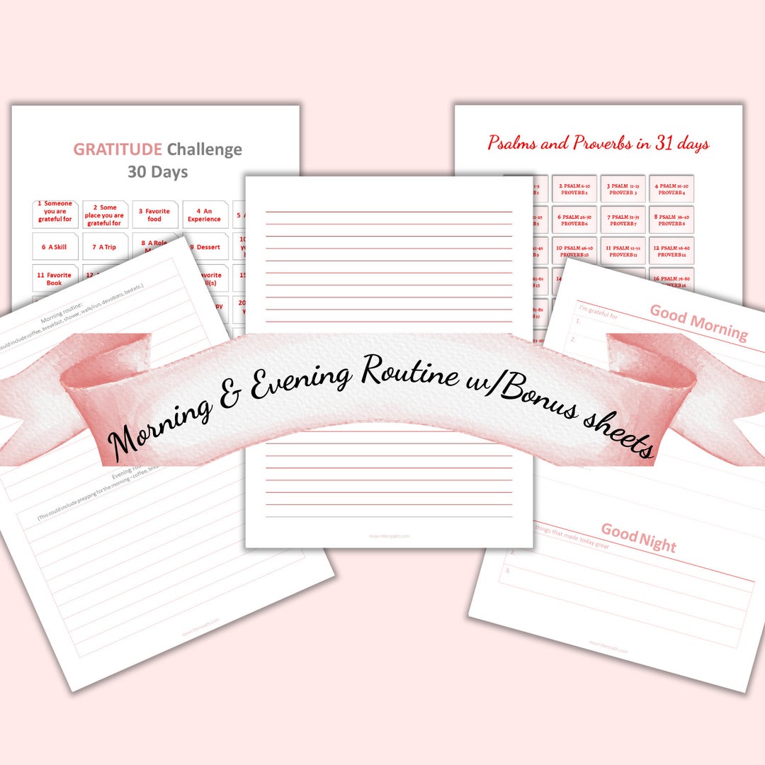 Proverb About Routine Morning and Evening Routines W/psalms and Proverbs 31 Day Challenge - Etsy