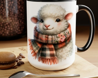 Sheep Mug, Funny Sheep Coffee Cup, Sheep Lover's Mug, Unique Sheep Mug, Trendy Mug, Cottagecore Coffee Mug, Rustic Country Gift,15oz