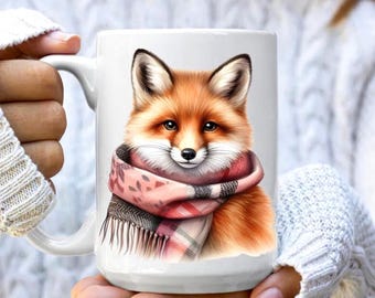 Fox Mug, Mug for Fox Lovers, Funny Coffee Mug, Gift for Fox Lovers, Christmas Mug, Ceramic Mug, Fox Coffee Mug 15oz
