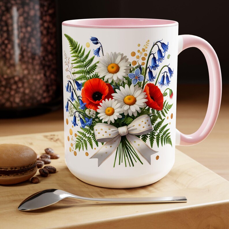 Wildflowers Mug, Boho Wildflowers Cottagecore Coffee Mug, Flower Garden ...