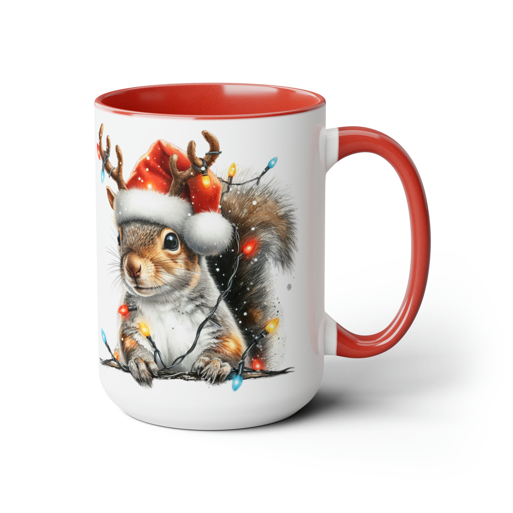 Christmas Squirrel Mug Funny Squirrel Christmas Lights Mug Etsy