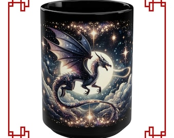 Year of the Dragon 2024 Vintage Style Mug, Chinese Zodiac Mug, Gift for Friend, Unique Dragon Coffee Mug, Dragon Coffee Mug 15oz