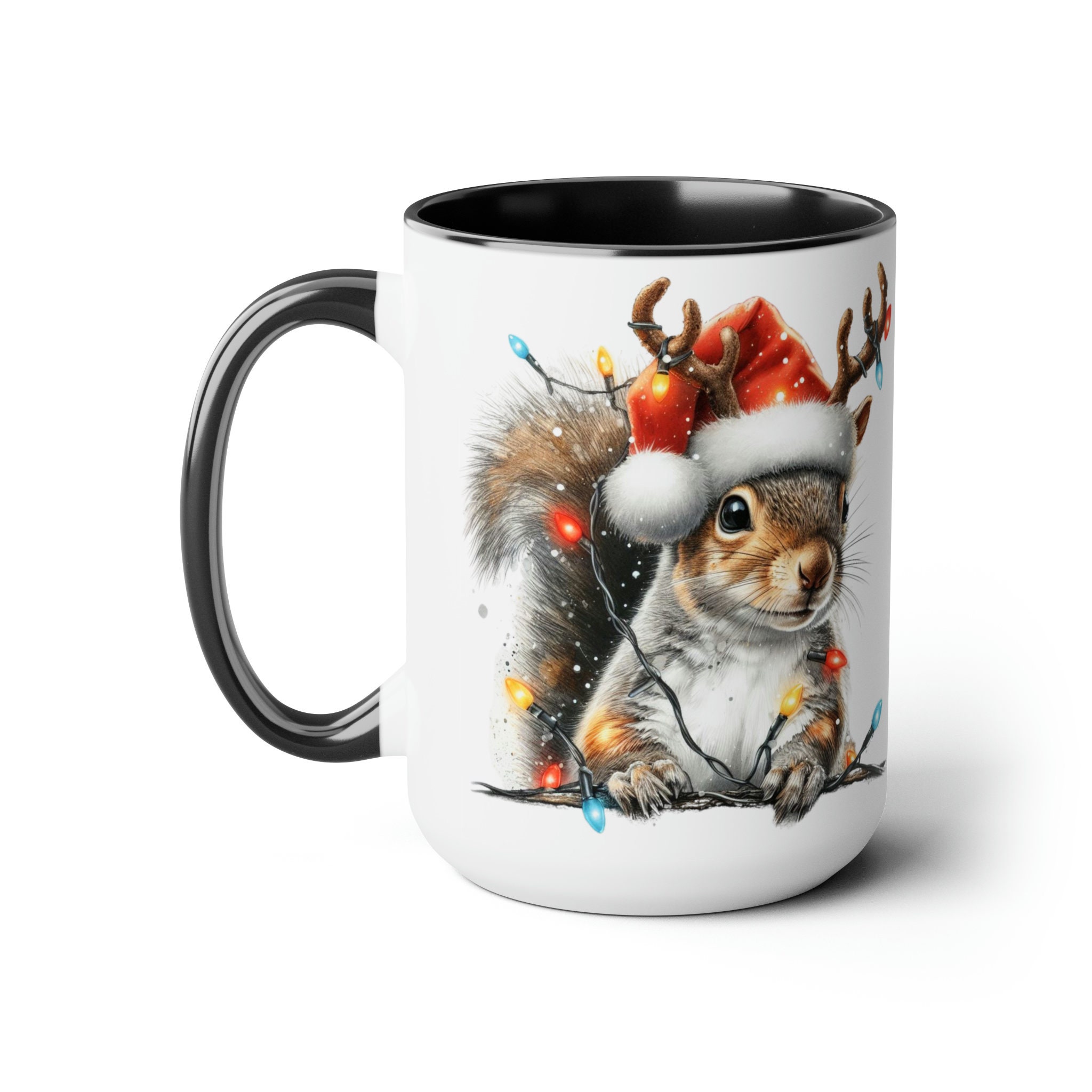 Christmas Squirrel Mug Funny Squirrel Christmas Lights Mug Etsy