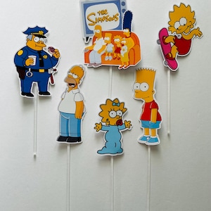 Simpsons cupcake toppers