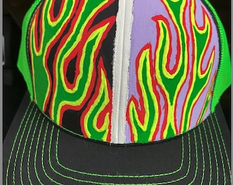 Grave Digger Monster Truck Monster Jam Custom Acrylic Handpainted Baseball Cap
