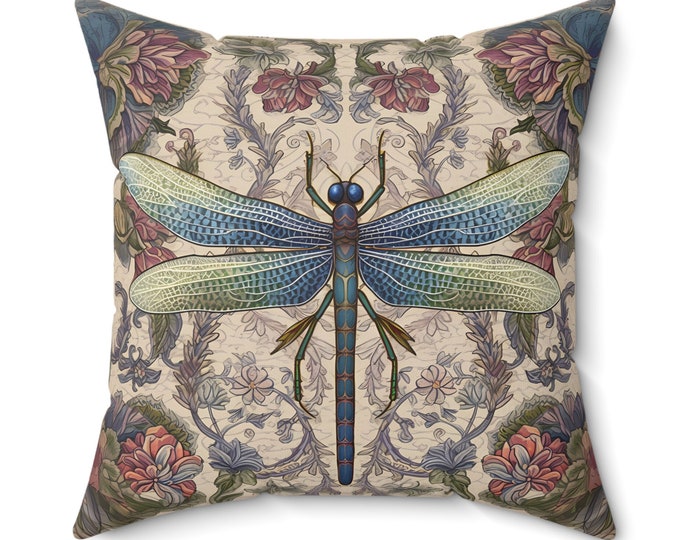 Dragonfly Decor, Dragonfly Gifts, Dragonfly Pillow, Dragonfly Home Decor, Botanical Pillow, Home Decor And Gifts, Boho Pillows, Home Decor