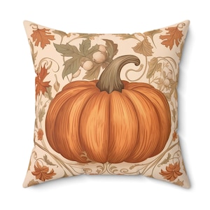Fall Pumpkin Decor, Pumpkin Pillow, Faux Suede Pillow, Fall Home Decor, Farmhouse Decor, Fall Pillow, Holiday Gifts For Her,  Cottagecore