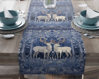 Deer Table Runner, Winter Table Runner, Christmas Deer Decor, Christmas Home Decor, Deer Decor, Christmas Decor Table, Holiday Gifts For Her