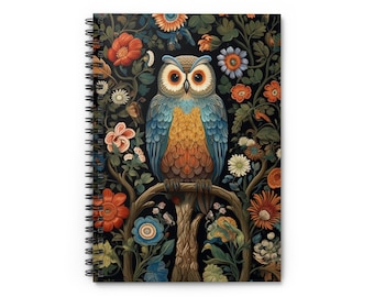Owl Notebook For Kids Owl Journal For Student Back To School Gift Teacher Gift Owl Lover Woodland Forest Journal Spiral Notebook for Staff