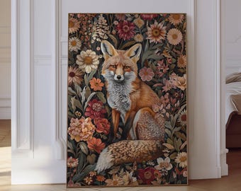 Fox Gifts, Vintage Fox Print, Fox Poster, Fox Wall Art, Fox Print, Woodland Animals, Fox Decor, Fox Art, Fox Lover Gifts For Her