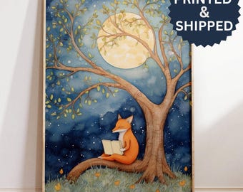 Woodland Nursery Decor, Fox Print, Boho Nursery Prints, Fox Decor, William Morris, Fox Wall Art, Fox Decor, Fox Art Fox Lover Gifts For Her